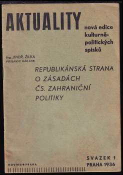 Republikánská strana o zásadách čs. zahraniční politiky