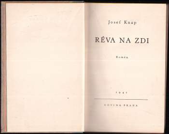 Josef Knap: Réva na zdi