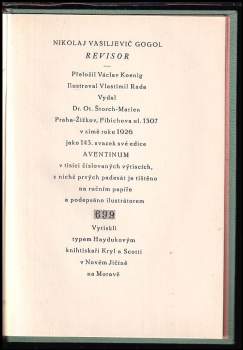 Nikolaj Vasil'jevič Gogol‘: Revisor