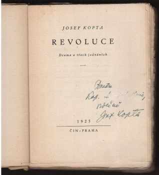 Josef Kopta: Revoluce