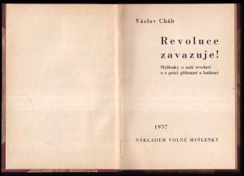 Václav Cháb: Revoluce zavazuje