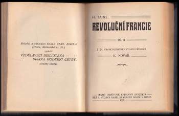 Hippolyte Adolphe Taine: Revoluční Francie