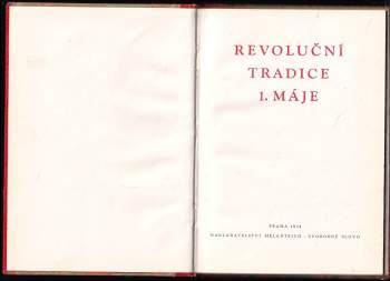 Luděk Kapitola: Revoluční tradice 1. máje