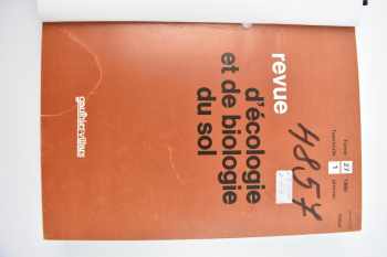 Revue d'écologie et de biologie du sol. Tome  28 et 27