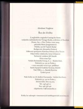 A Verghese: Řez do živého