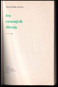 František Kyncl: Řez ovocných dřevin