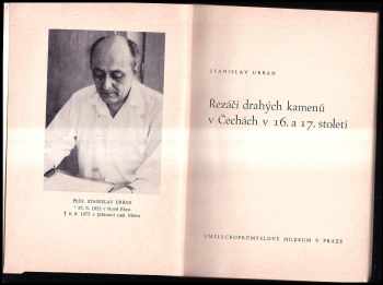 Stanislav Urban: Řezáči drahých kamenů v Čechách v 16. a 17. století