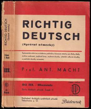 Antonín Macht: Richtig deutsch