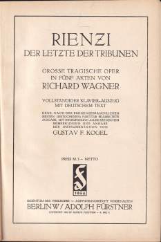 Richard Wagner: Rienzi, der letzte der Tribunen