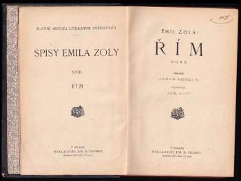 Émile Zola: Řím = (Rome)
