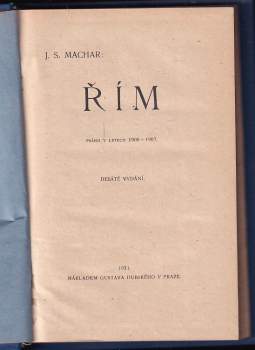 Josef Svatopluk Machar: Řím