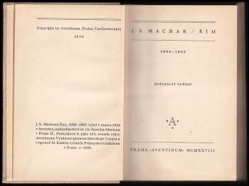 Josef Svatopluk Machar: Řím