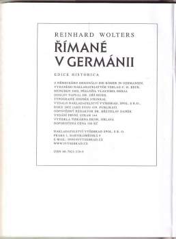 Reinhard Wolters: Římané v Germánii