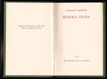 Jaroslav Durych: Římská cesta