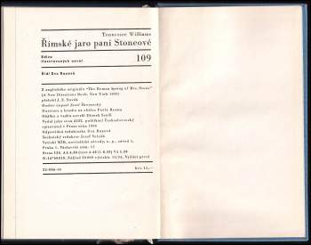 Tennessee Williams: Římské jaro paní Stoneové