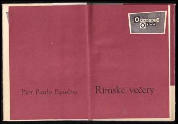 Pier Paolo Pasolini: Rímske večery