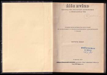 Hubert Slouka: Říše hvězd, ročník XXXIV.