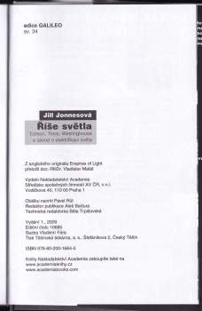 Jill Jonnes: Říše světla