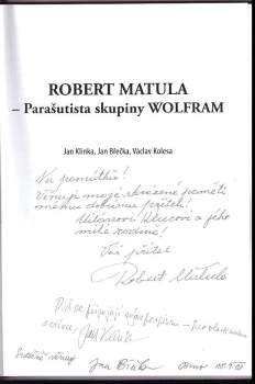 Václav Kolesa: Robert Matula - parašutista skupiny Wolfram