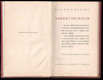 Maurice Baring: Robert Peckham