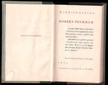 Maurice Baring: Robert Peckham