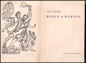 Adam de La Halle: Robin a Marion