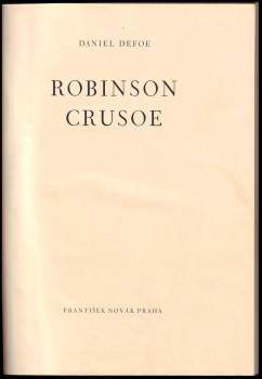 Daniel Defoe: Robinson Crusoe