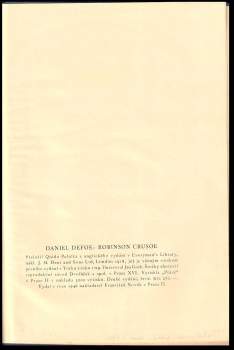 Daniel Defoe: Robinson Crusoe