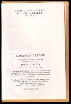 Josef Věromír Pleva: Robinson Crusoe