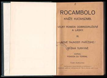 Pierre Alexis de Ponson du Terrail: Rocambolo
