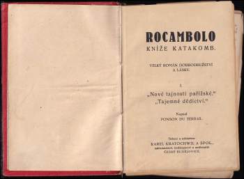 Pierre Alexis de Ponson du Terrail: Rocambolo, kníže katakomb