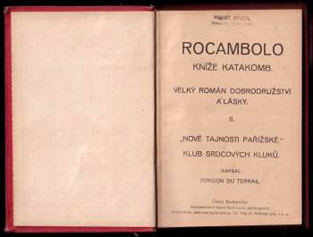 Pierre Alexis de Ponson du Terrail: Rocambolo