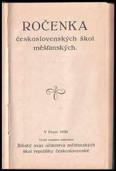 Ročenka československých škol měšťanských