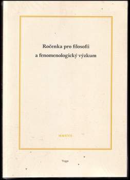 Ročenka pro filosofii a fenomenologický výzkum