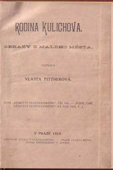 Vlasta Pittnerová: Rodina Kulichova
