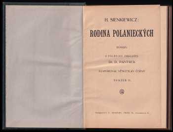 Henryk Sienkiewicz: Rodina Polanieckých - svazek II., díl III.