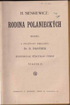 Henryk Sienkiewicz: Rodina Polanieckých - I. díl