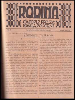 Rodina ROČNÍK 1920-21