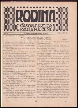 Rodina ROČNÍK 1920-21