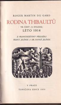 Roger Martin Du Gard: Rodina Thibaultů