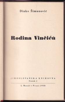 Dinko Šimunović: Rodina Vinčićů