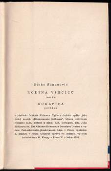 Dinko Šimunović: Rodina Vinčićů