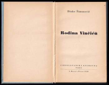 Dinko Šimunović: Rodina Vinčićů