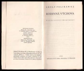 Adolf Pelikán: Rodinná výchova
