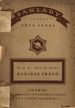 Emil Svoboda: Rodinné právo