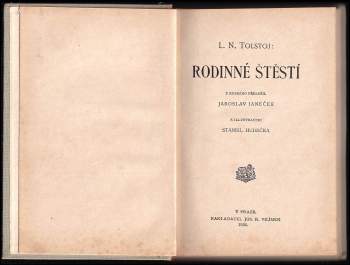 Lev Nikolajevič Tolstoj: Rodinné štěstí