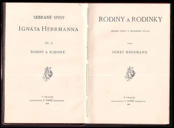 Ignát Herrmann: Rodiny a rodinky