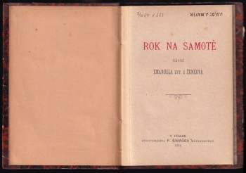Emanuel Čenkov: Rok na samotě