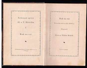 Alois Mrštík: Rok na vsi - kronika moravské dědiny - 9 SVAZKŮ