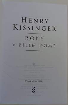 Henry Kissinger: Roky v Bílém domě